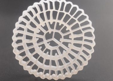 kupować duża powierzchnia 25*4 mm i biały materiał niewykorzystany HDPE MBBR biofilm media online manufacture