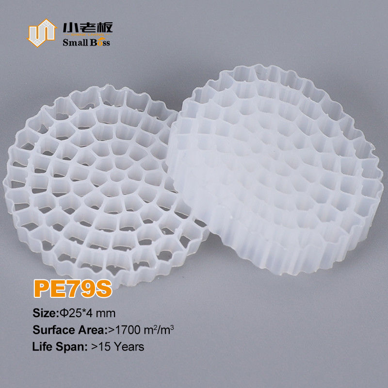 Niewykorzystany materiał HDPE Mbbr Bio Media K5 Biały kolor dla urządzeń Ifas Filtry