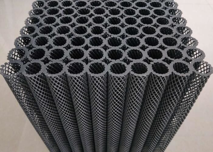 Bio Block Hdpe Plastic Pipe Media Do Oczyszczania Wody Czarny Kolor Gorący Do Akwakultury