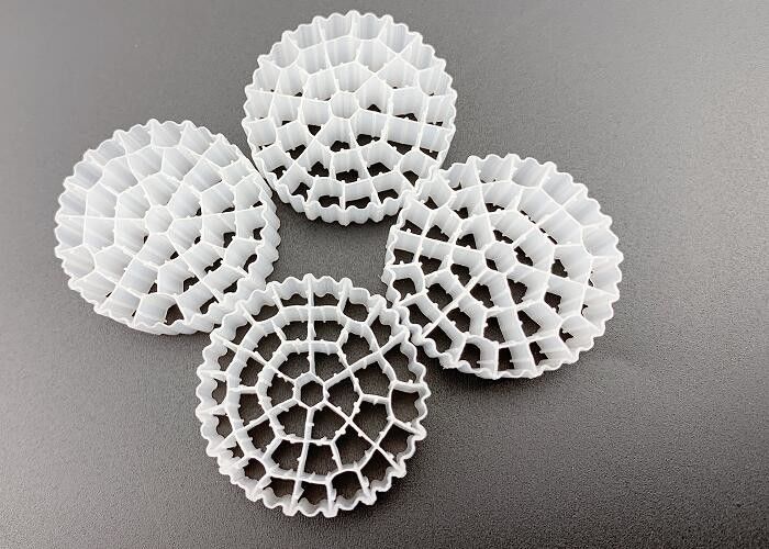 FDA PE37 25*10MM Biały filtr pływający HDPE MBBR