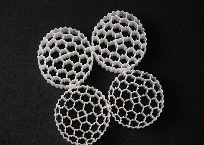 Biały kolor Materiał Hdpe 38 otworów MBBR Nośnik Virgin PE