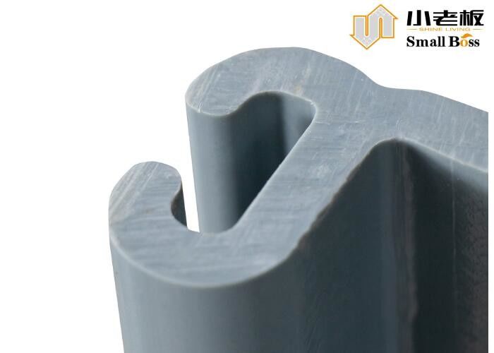 Szary kolor winylowy PVC Sheet Pile Customized Z Type Extrusion